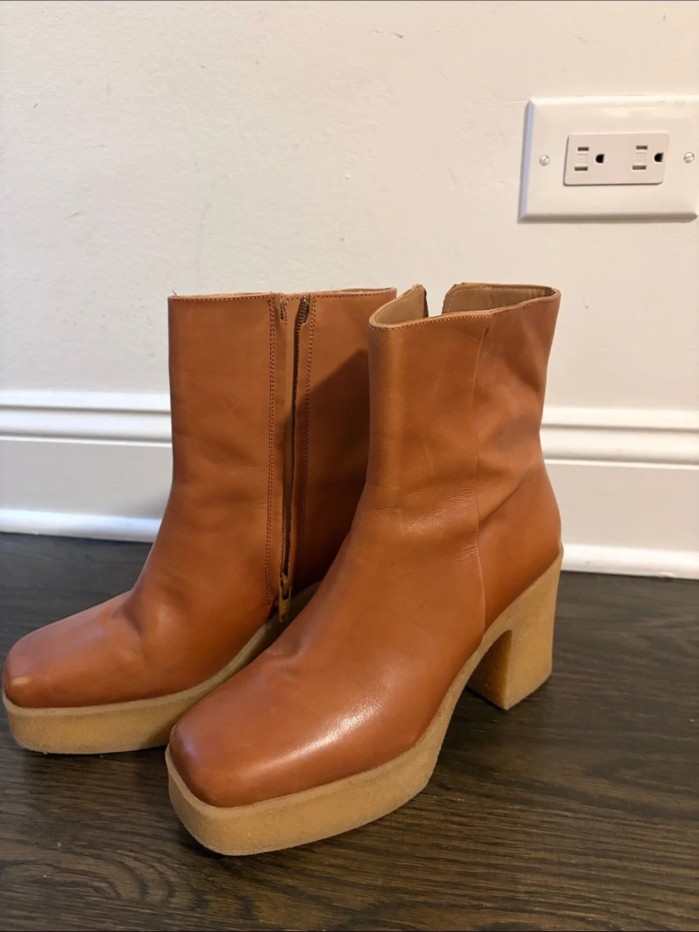 Seychelles Leather Platform Ankle Boots